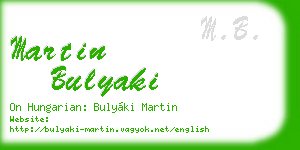 martin bulyaki business card
