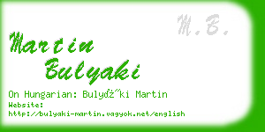 martin bulyaki business card